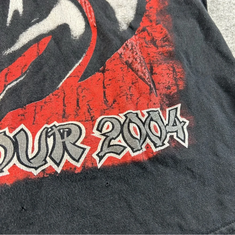 Vintage Metallica Shirt Mens Medium Black 2004 World Tour Pushead Madly In Anger